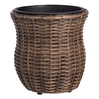 Providence Tulip Shaped Woven Outdoor Planter, Medium