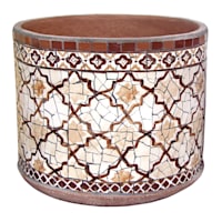Tracey Boyd Brown Mosaic Ceramic Outdoor Planter, Extra Large