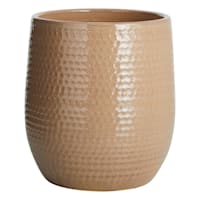 Honeybloom Honeycomb Tall Caramel Outdoor Planter, Medium