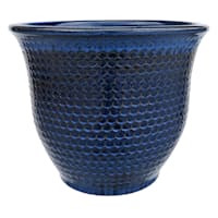 Providence Blue Honeycomb Outdoor Planter, Extra Large