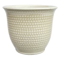Providence White Honeycomb Outdoor Planter, Extra Large