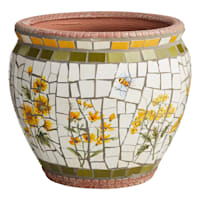 Honeybloom Mosaic Ceramic Outdoor Planter, Large