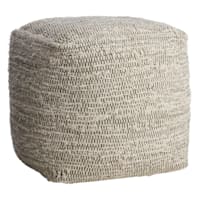 Honeybloom Black & Cream Pouf