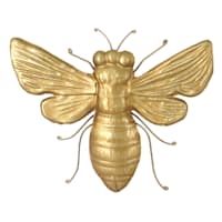 Honeybloom Gold Metal Bee Wall Decor, 16x14