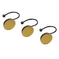 Honeybloom 12-Pack Tao Matte Black Bamboo Shower Hooks