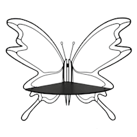 Laila Ali Butterfly Silhouette Plant Stand, Medium
