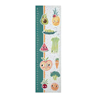 Tiny Dreamers Green Fruit Height Ruler Canvas Wall Art, 12x40