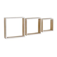 Honeybloom 3-Piece Nested Beaded Cube Shelves Set