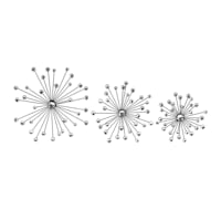 3-Piece Silver Burst Wall Decor Set