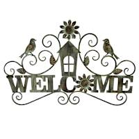 Welcome Birds Outdoor Wall Decor, 28"