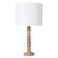 Honeybloom Spindle Medium Table Lamp with Shade, 25"