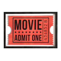 Movie Ticket Wall Decor, 13x19