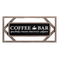 Coffee Bar Wall Decor, 23x11