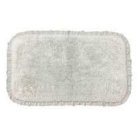 Found & Fable Grey Pleated Reversible Bath Mat, 20x32