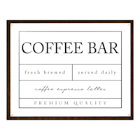 Coffee Bar Wall Art, 16x13
