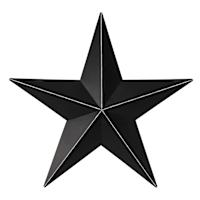 Rustic Black Metal Star Outdoor Wall Decor, 18"