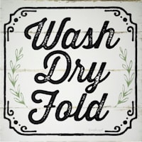 Wash, Dry, Fold Canvas Wall Art, 12"