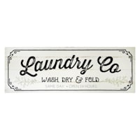Laundry Canvas Wall Art, 36x12