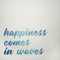 Ty Pennington Happiness Comes in Waves Canvas Wall Sign, 12"