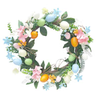 Homespun Easter Providence Floral Egg Wreath, 22"
