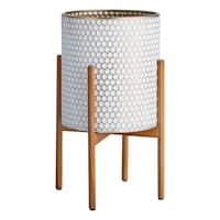Honeybloom Textured Metal Planter Stand, Extra Large