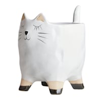 Indoor Ceramic Cat Pot, 5.6"