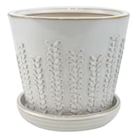Indoor Laurel White Pot, Medium