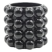 Crosby St. Indoor Black Bubble Ceramic Pot, Medium