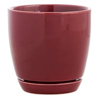 Indoor Elsie Red Stoneware Ceramic Pot, Small