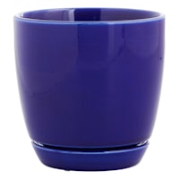 Indoor Elsie Blue Stoneware Ceramic Pot, Small
