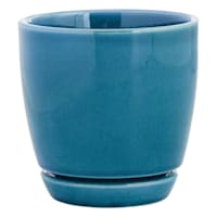 Indoor Elsie Mint Blue Stoneware Ceramic Pot, Small