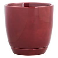 Indoor Elsie Red Stoneware Ceramic Pot, Medium