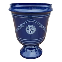 Providence Blue Bernalla Urn Outdoor Planter, Large