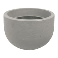 Japi Grey Round Rustic Stone Outdoor Planter, Large