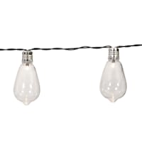 15-Count Solar LED Edison String Lights with Black Wire