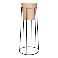 Honeybloom Peach Metal Plant Stand, 29.5"