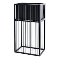 Black Metal Rectangle Planter Stand, Small