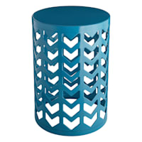 Teal Chevron Metal Plant Stand, 20"