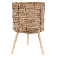 Found & Fable Faux Rattan Planter Stand, Large