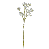 Gold Rhinestone Floral Pick, 8"