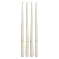 Willow Crossley 6-Pack Gold Star Unscented Taper Candles, 15"