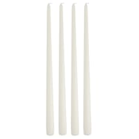 Willow Crossley 6-Pack White Unscented Taper Candles, 15"
