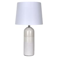 Honeybloom Natural Two-Toned Ceramic Medium Table Lamp with Shade, 24"