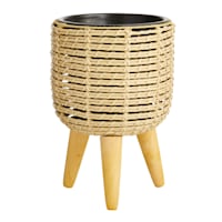 Tracey Boyd Brown Polyrattan Planter Stand, Medium