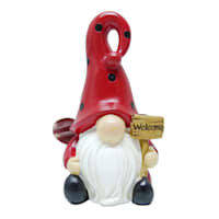Ladybug Gnome Outdoor Garden Statue, 8"