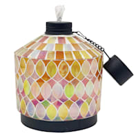 Yellow Mosaic Table Top Torch, 6"
