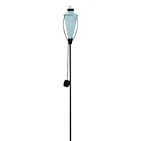 Light Blue Glass Garden Torch, 61"