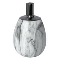 White Marbled Tabletop Torch, 8"
