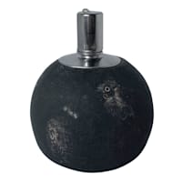 Black Round Cement Tabletop Torch, 6.5"