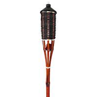 Woven Mahogany Rope Garden Torch, 60"